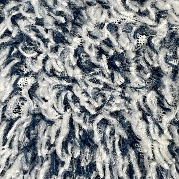 UNIQLO Deep Pile Fleece Crew Neck Sweatshirt Top Navy and White Mottled Womens S - Picture 8 of 11